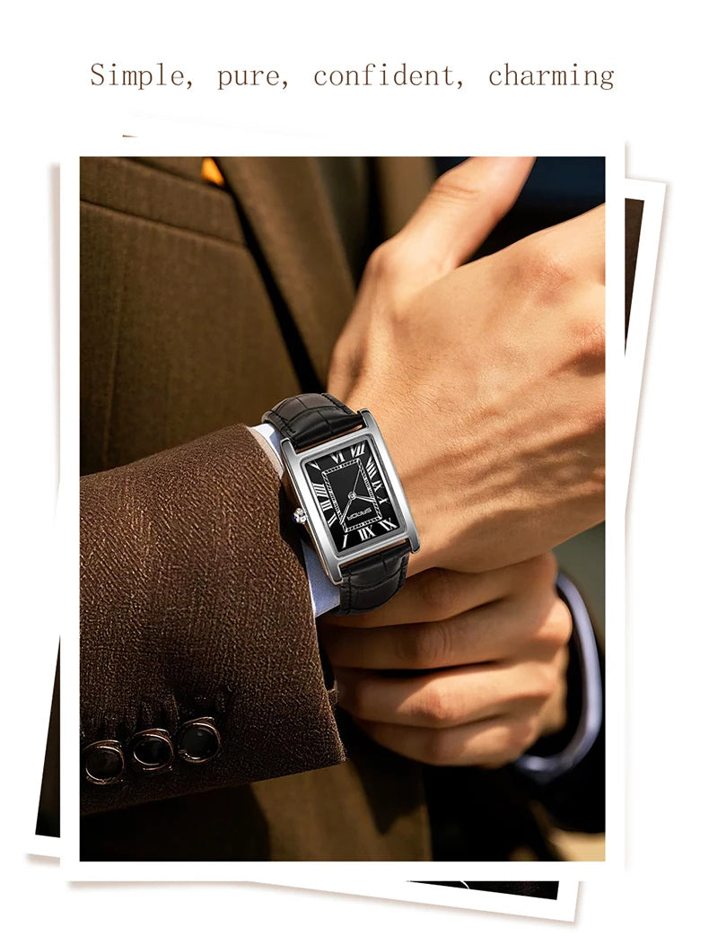 Relojes de Cuarzo SANDA para Pareja, Correa de Cuero
