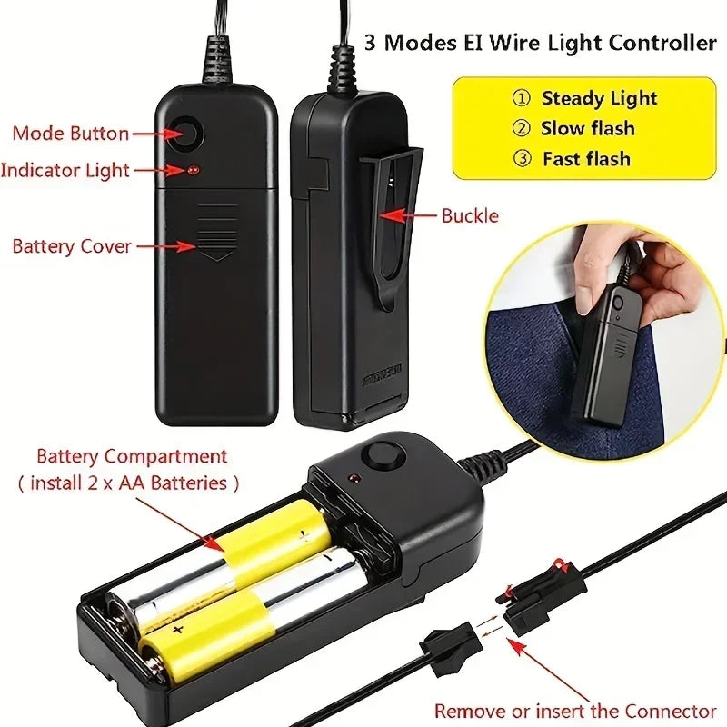 Máscara LED de neón iluminada inalámbrica para Halloween, máscara de terror, accesorio para disfraces de carnaval, cosplay y fiestas.