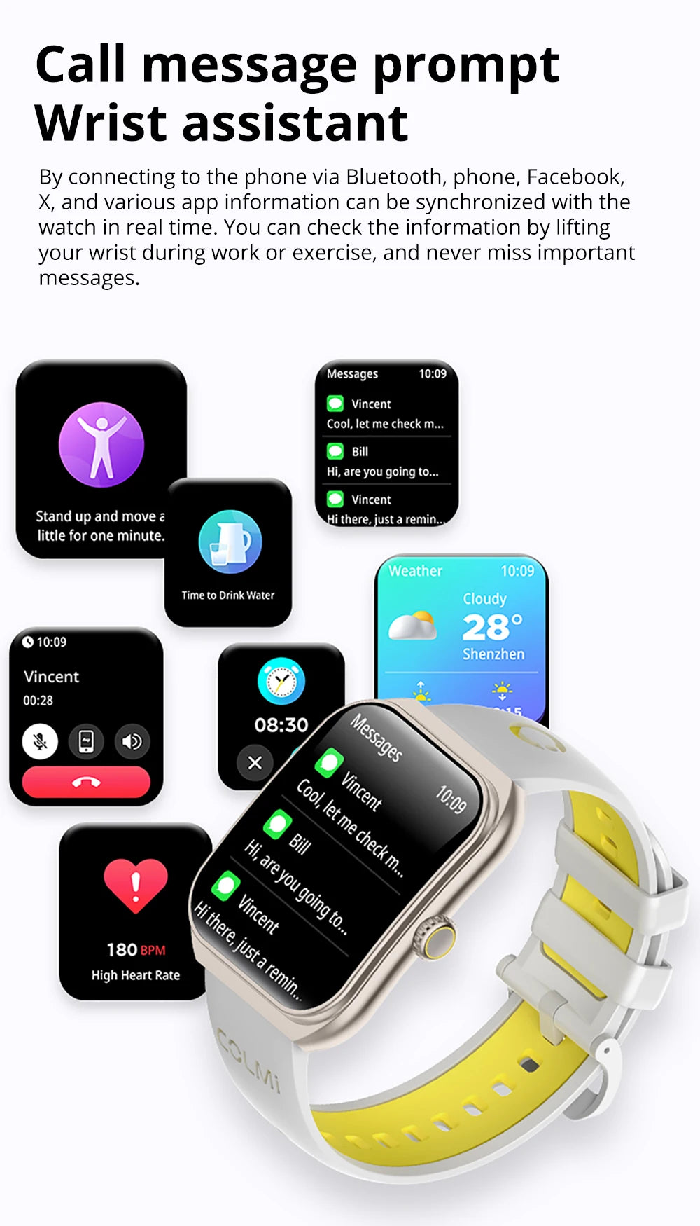 Reloj Inteligente P86 AMOLED con Gestor de Salud y Llamadas Bluetooth IP68