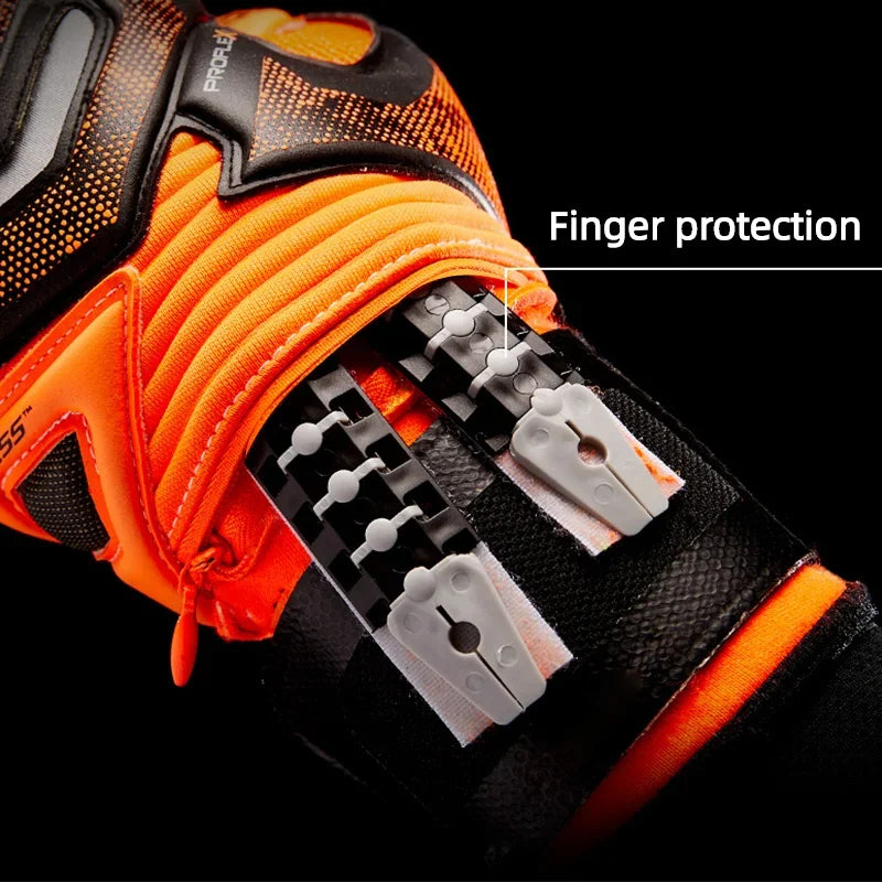 Guantes de portero de fútbol profesionales para niños y hombres, látex de 4mm con protección para los dedos, Protector de guantes de portero de fútbol para niños y adultos
