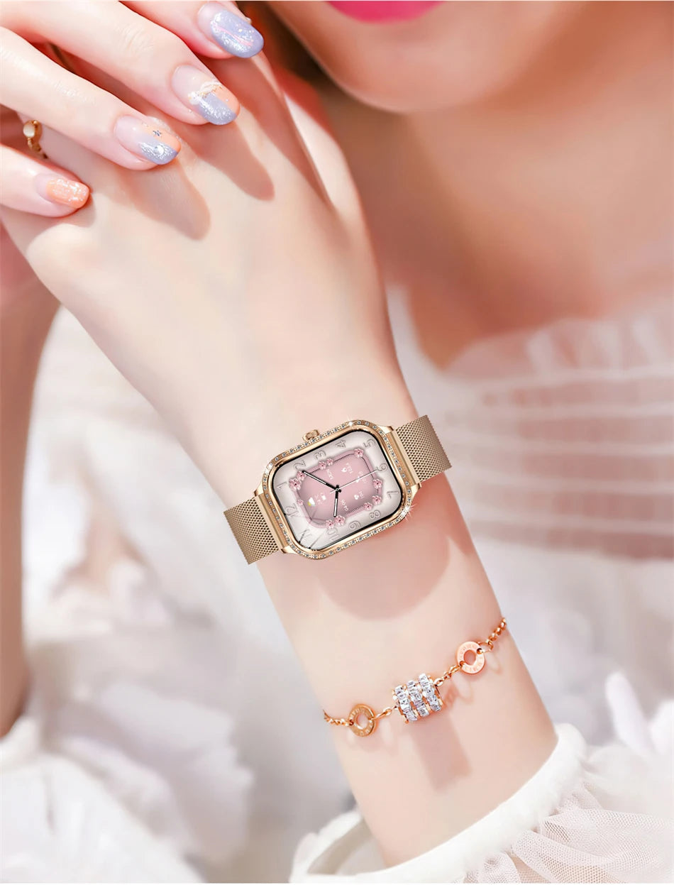 Smartwatch para mujer con pantalla curva HD 1.75 pulgadas y llamadas Bluetooth