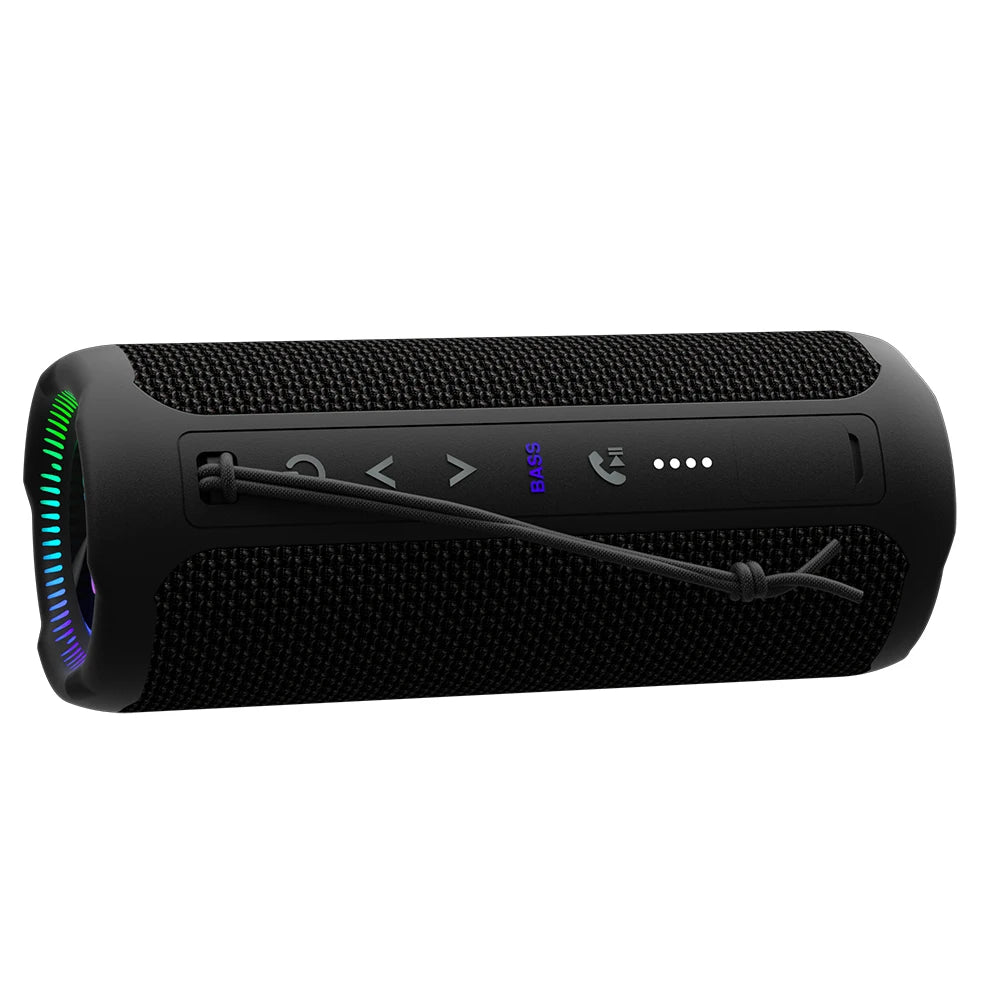 Ortizan OHAYO-X10Max Altavoces portátiles Bluetooth para exteriores con graves perforados, sonido de 360 grados, resistente al agua IPX7, luces deslumbrantes