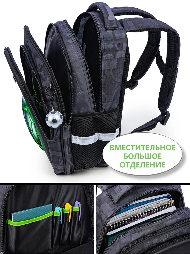 Mochilas escolares de dibujos animados para niños, mochila ortopédica para niños de 1 a 2 grados, mochilas escolares para estudiantes, nueva marca rusa