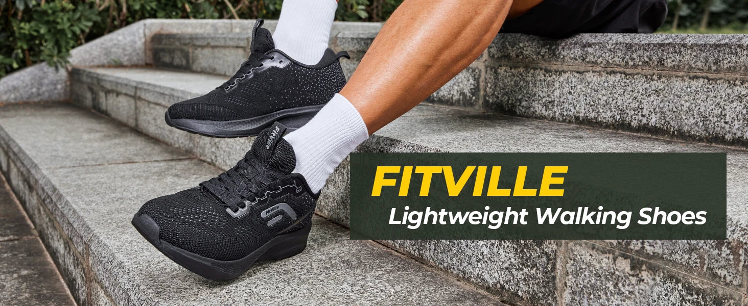 FitVille Zapatillas Deportivas Anchas para Hombre | Transpirables