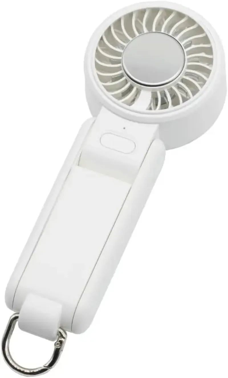 Ventilador de Mano Portátil con Enfriamiento por Hielo, 4 Velocidades, Recargable, Ligero, para Verano, Camping y Actividades al Aire Libre