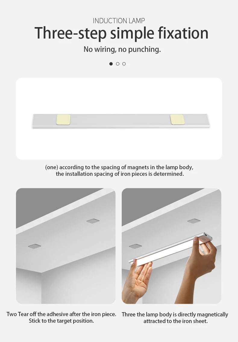 PZSUNLY Luz LED Ultrafina con Sensor para Gabinete