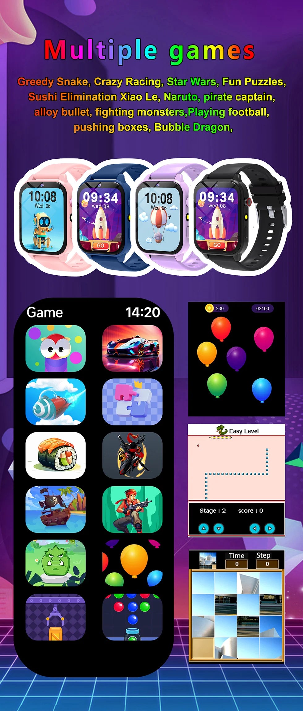 Reloj Inteligente Niños Pantalla Táctil Juegos