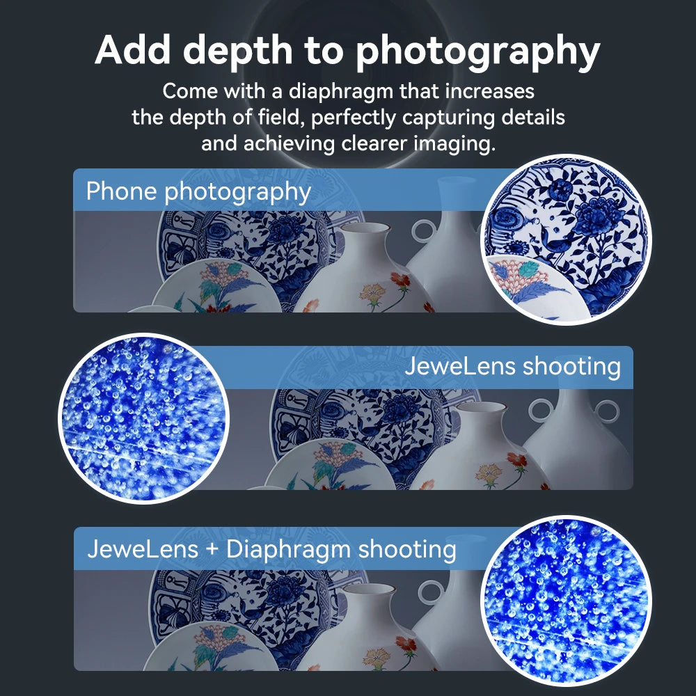 Lente Microscopio 120X APEXEL HD con Luz LED para Smartphones