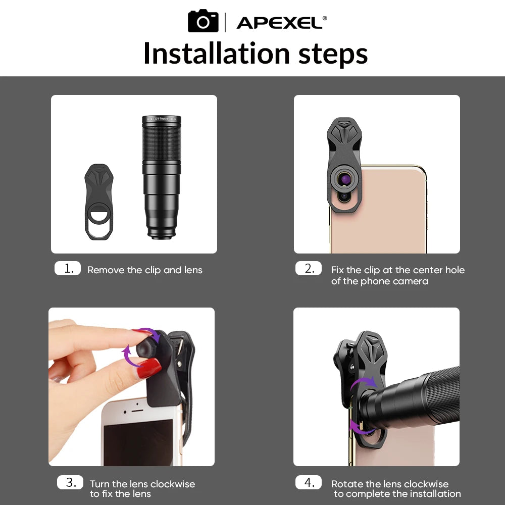 Teleobjetivo 22X 10 en 1 para Smartphone con Clip