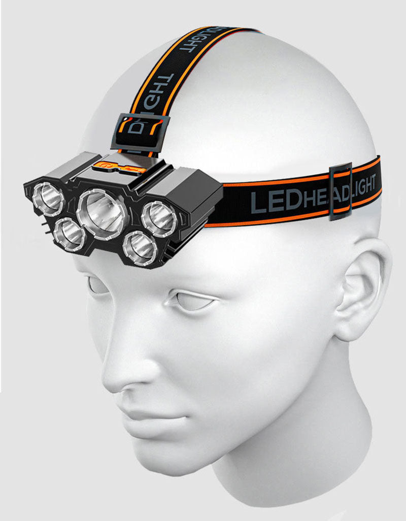 Linterna Frontal LED Recargable para Pesca