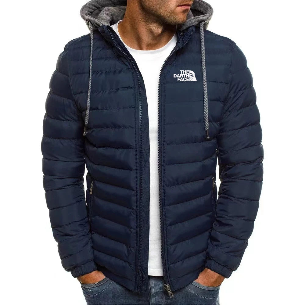 Chaqueta con Capucha para Hombre – Abrigo Ajustado con Cremallera