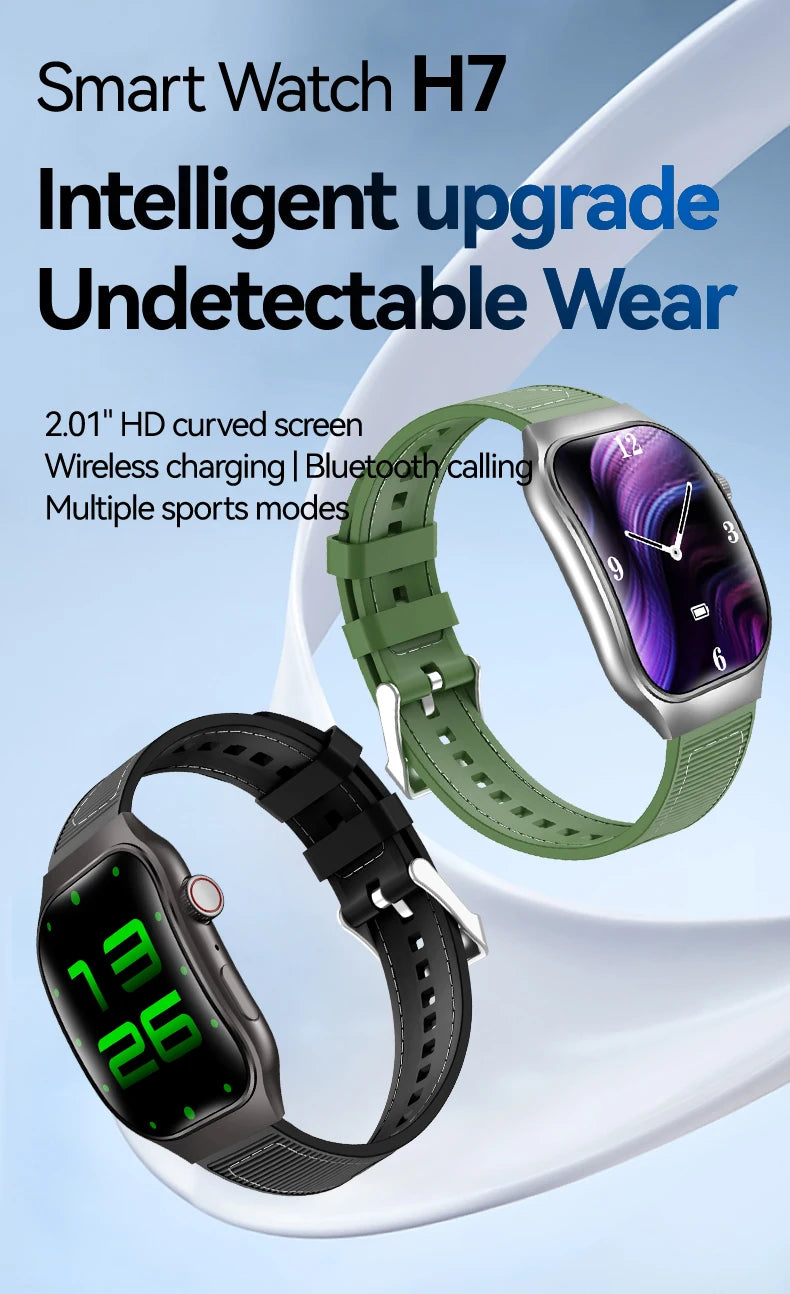 Reloj inteligente LAXASFIT con pantalla curva de 2,01 pulgadas para hombre, Bluetooth 5,3, llamada HD, múltiples modos deportivos, reloj de regalo para mujer