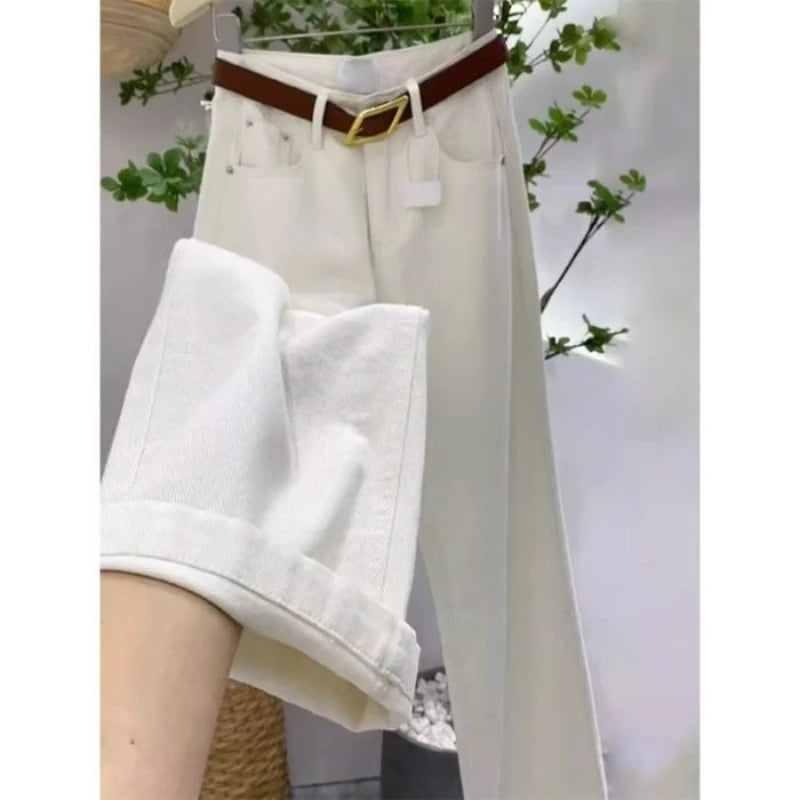 Pantalones Vaqueros Y2K de Cintura Alta para Mujer, Estilo Coreano, Elásticos