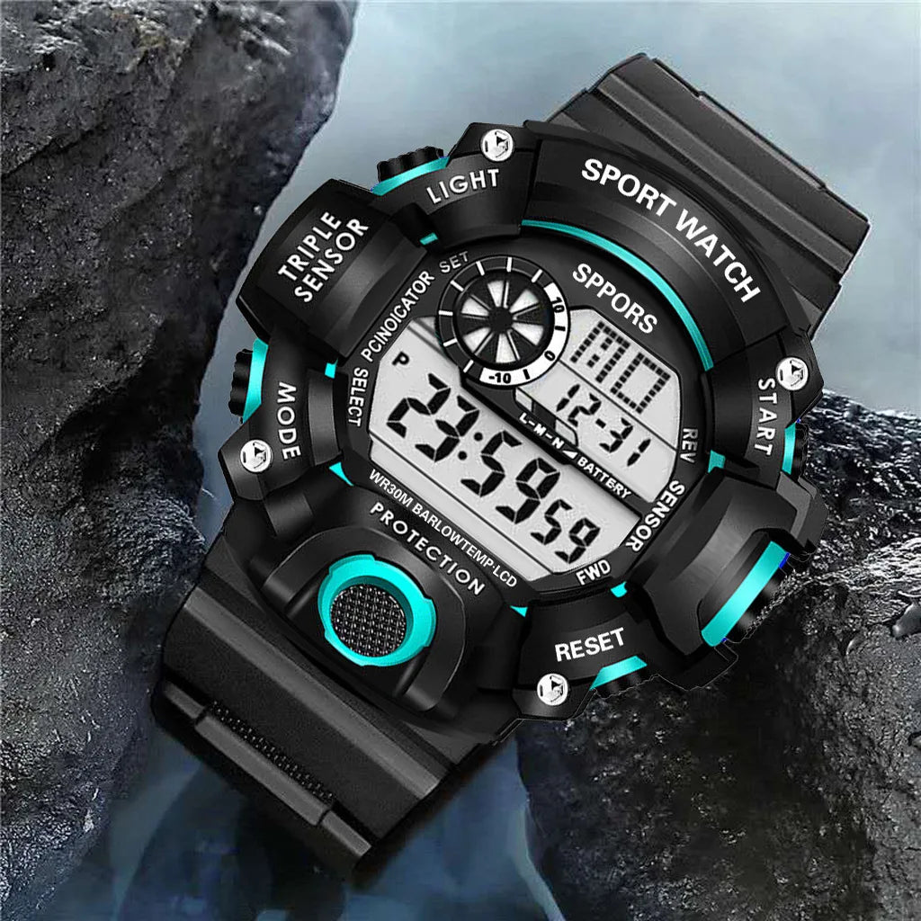 Reloj Digital LED YIKAZE para hombre, relojes deportivos para hombre, reloj electrónico para Fitness, relojes deportivos militares multifunción, reloj, regalos para niños