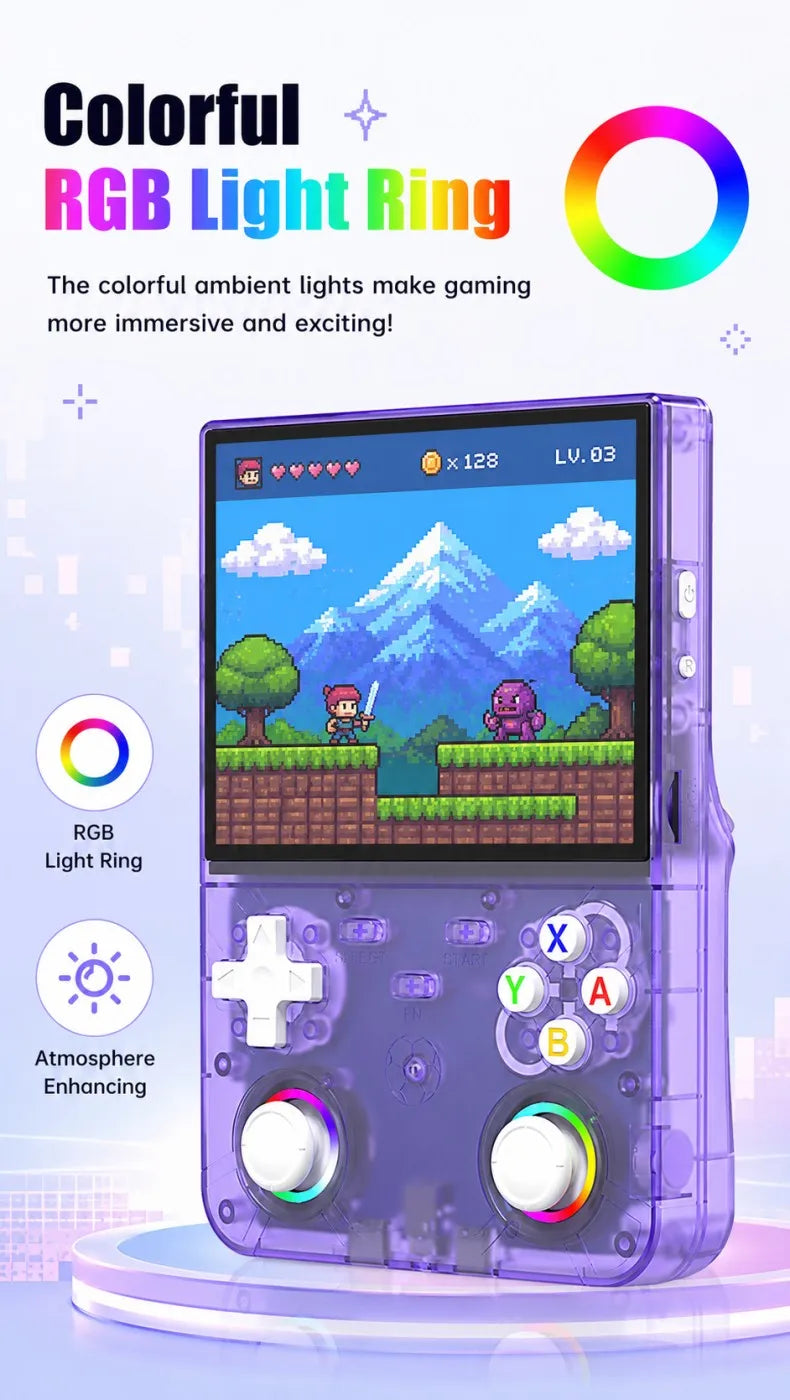 Consola de Juegos Retro Portátil R36 Ultra X con Pantalla IPS de 4.5 Pulgadas, 64GB/128GB, Consola de Juegos Portátil con Más de 20000 Juegos