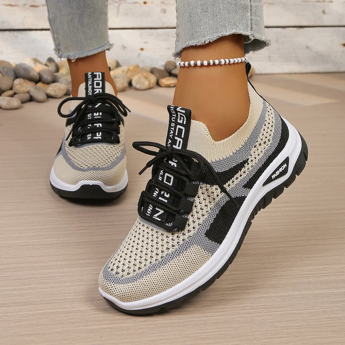 Zapatillas Informales de Lona para Mujer con Cordones
