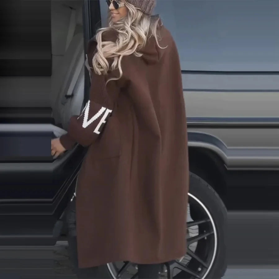 Autumu-Chaqueta Parka de invierno para mujer, abrigo largo blanco con capucha, abrigos gruesos y cálidos, ropa informal elegante a la moda para mujer
