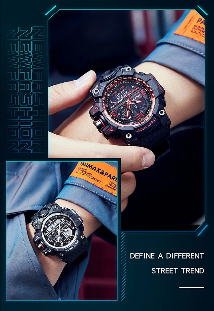 Reloj Digital LED Deportivo SANDA Multifunción para Hombre