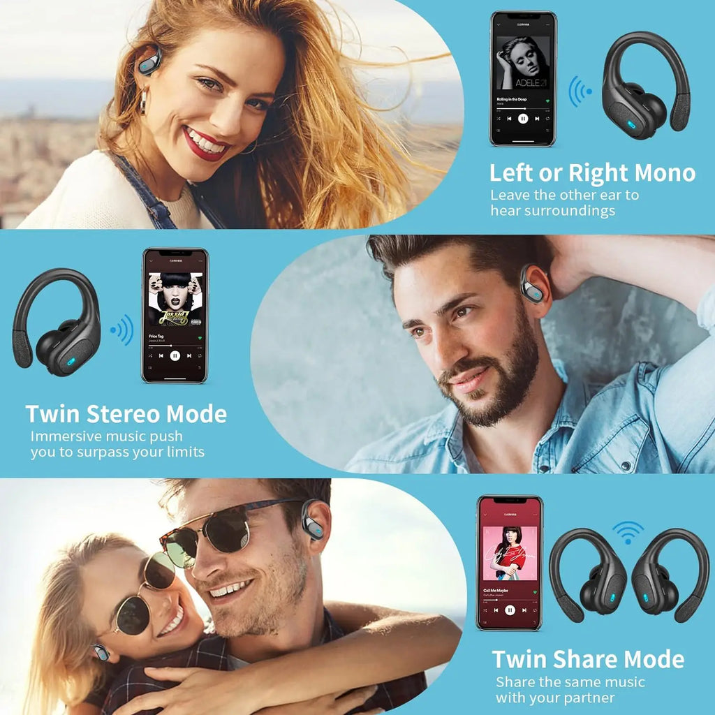 Auriculares TWS LED Resistentes al Agua Deportivos