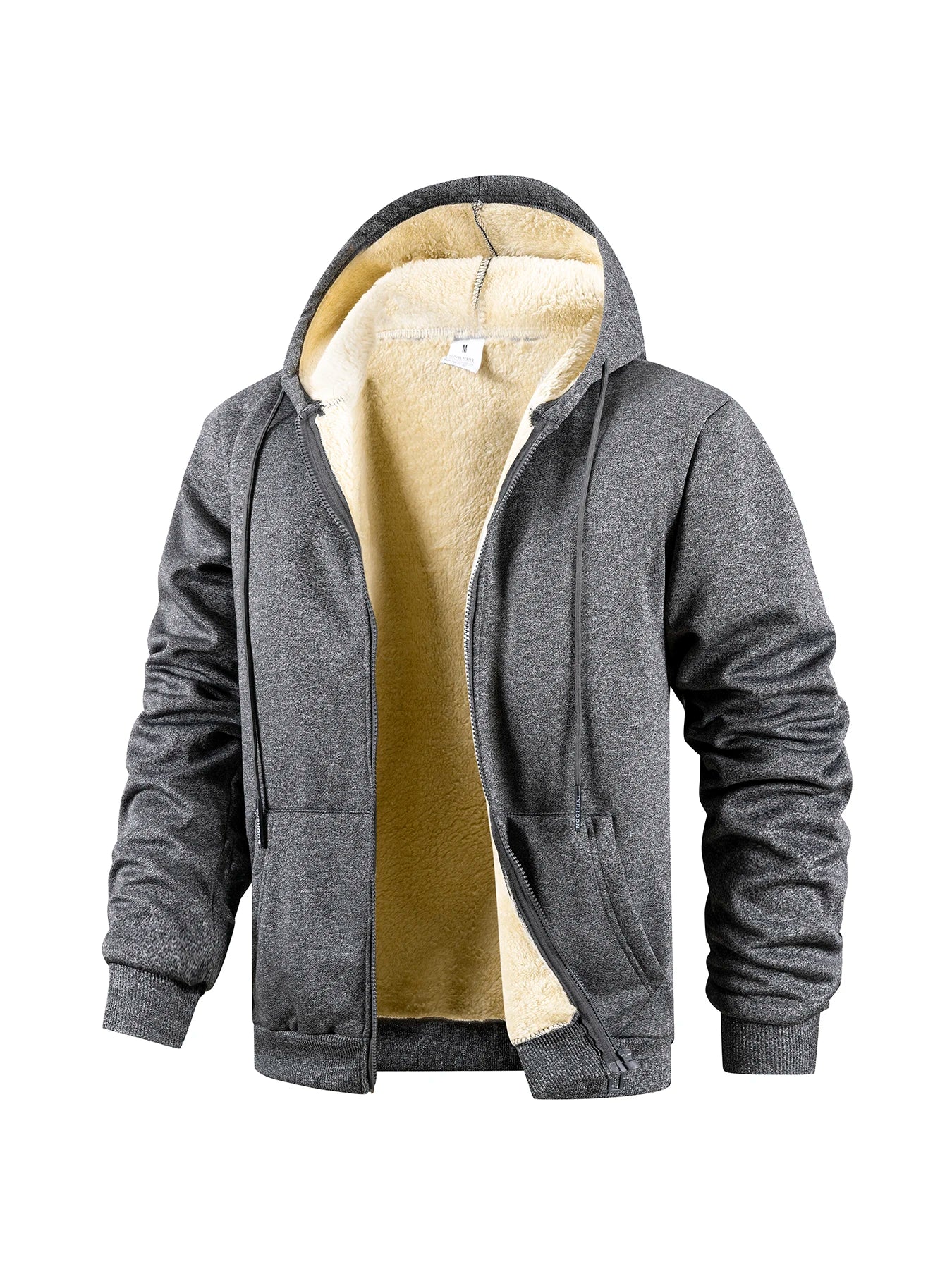 Buzo con Capucha y Cremallera de Vellón para Hombre