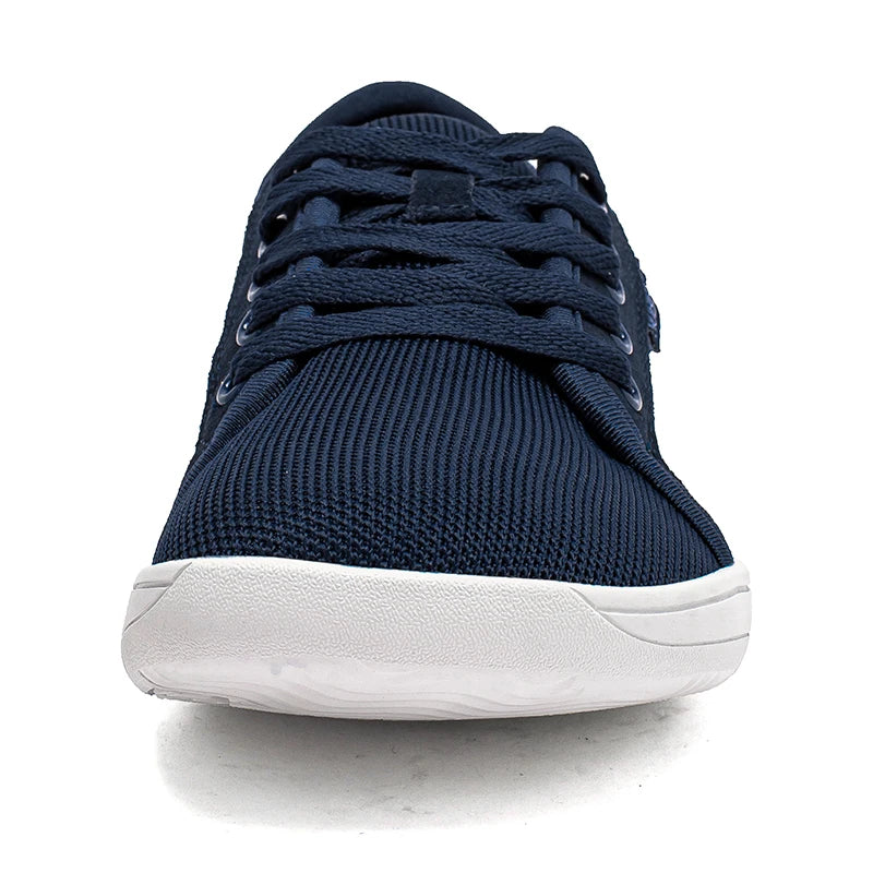 HOBIBEAR Zapatos descalzos con punta ancha para mujer y hombre, zapatillas para correr con cordones para exteriores, zapatos casuales cómodos con caída cero