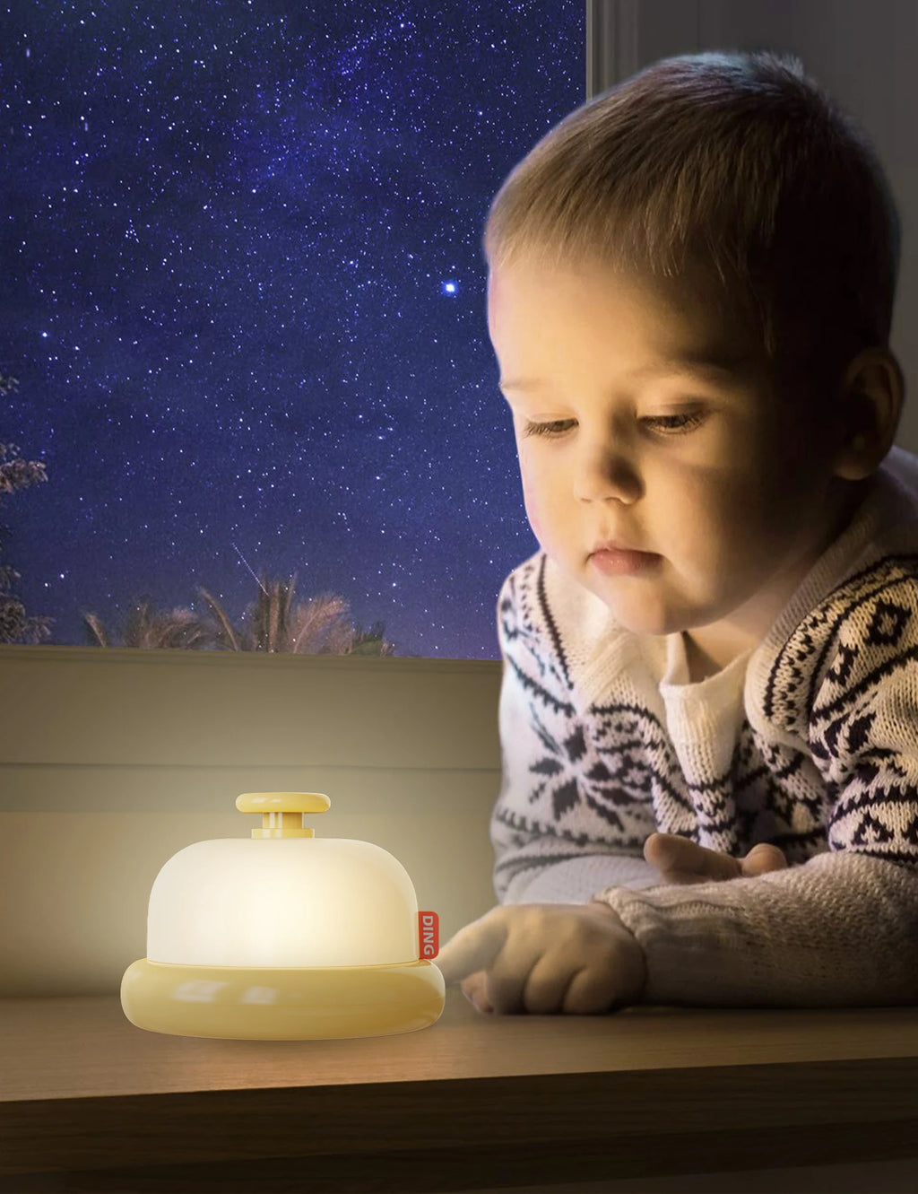 Luz nocturna Kawaii, bonita lámpara decorativa de escritorio, luz nocturna para bebé, lámpara de noche portátil, recargable por USB, regalo de cumpleaños para niños