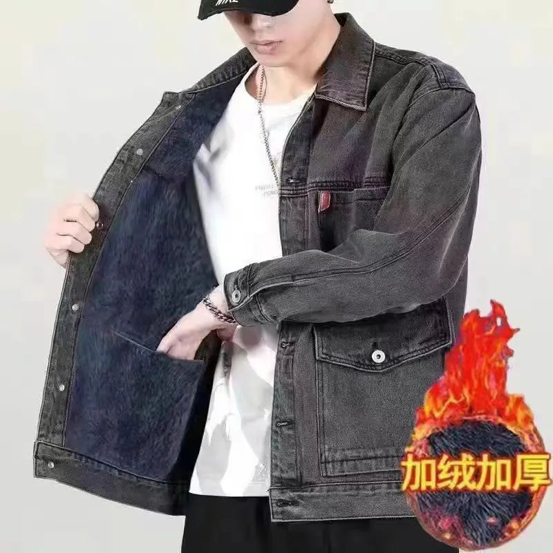 Chaqueta Vaquera de Invierno para Hombre con Forro de Borrego