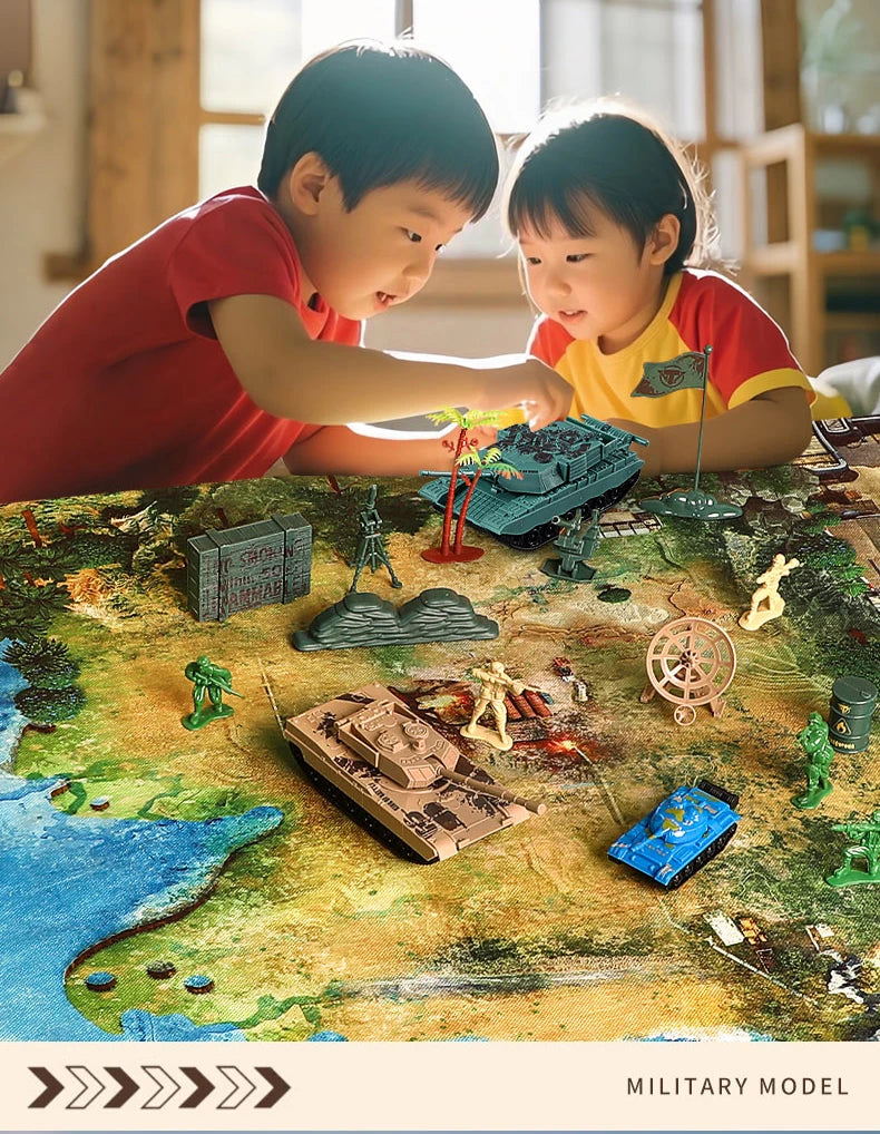 Set de Juguetes Militares con Soldados y Tanques para Niños