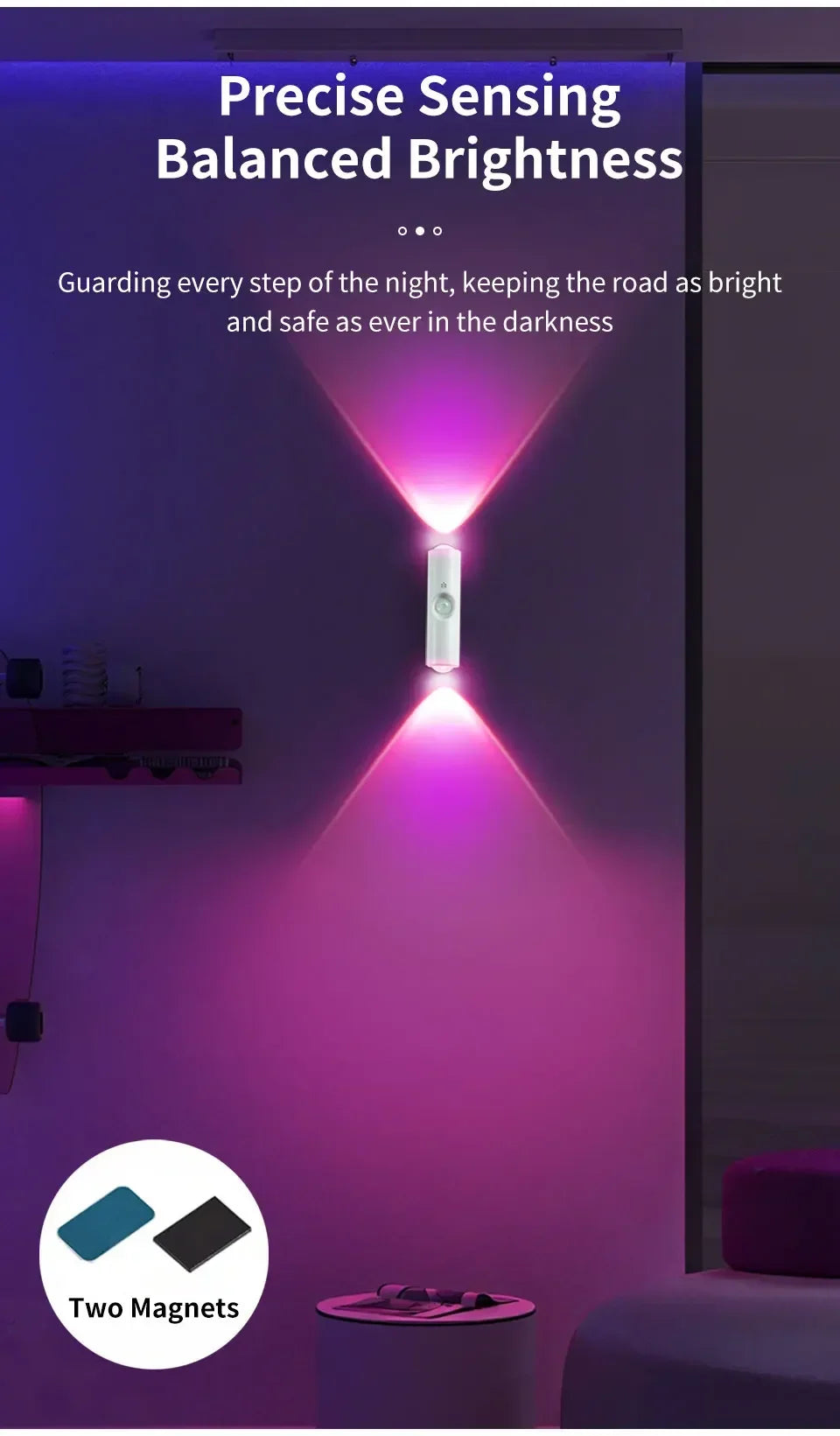 Luz de Pared RGB con Sensor de Movimiento USB