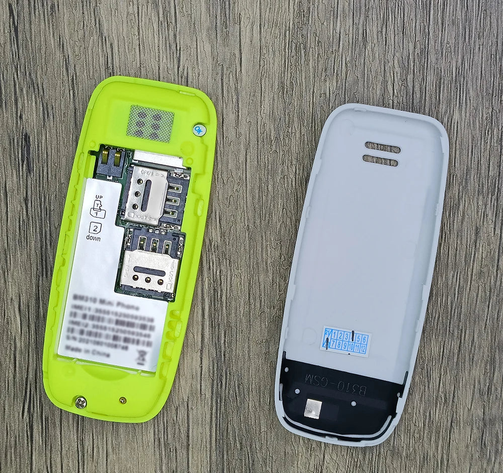 BM310 teléfonos móviles pequeños desbloqueados auriculares Bluetooth teléfono baja radiación grabación automática de llamadas Dual SIM teléfono celular pequeño