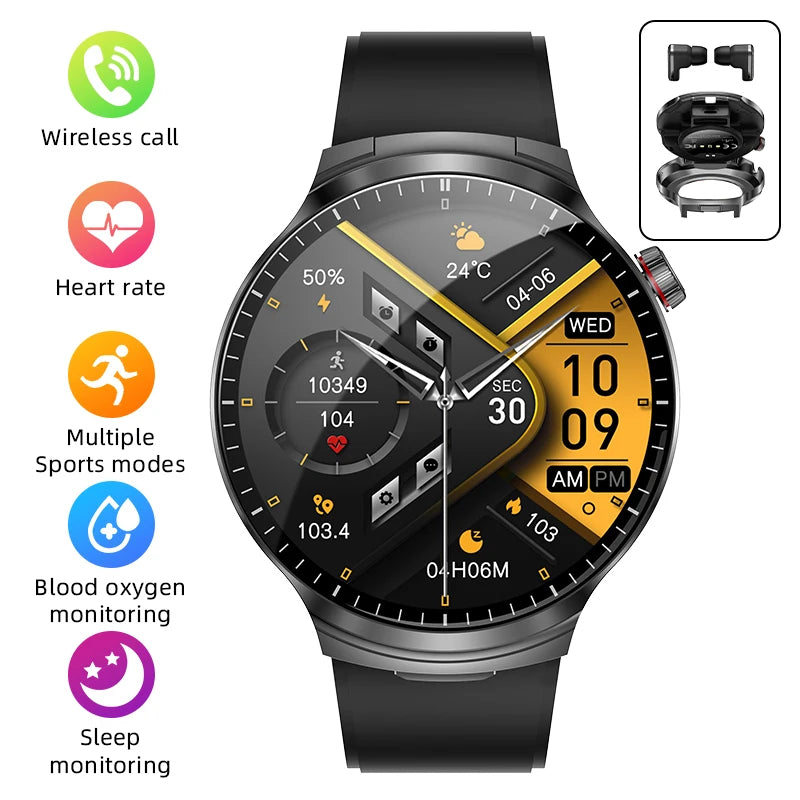 Smartwatch LIGE TWS 2 en 1 con auriculares Bluetooth y monitor cardíaco