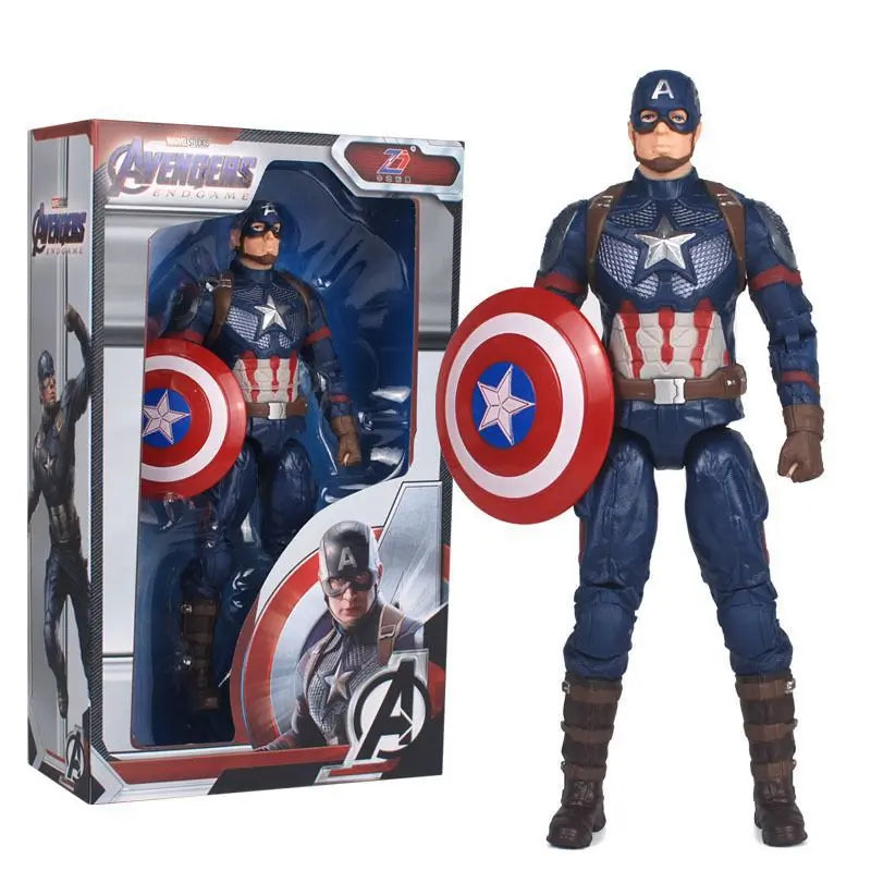 Juguete para niños de 18cm, leyenda de Marvel, vengadores, Iron Man, Spider Man, Capitán América, regalo de cumpleaños para niños, juguete, modelo de estatuilla móvil