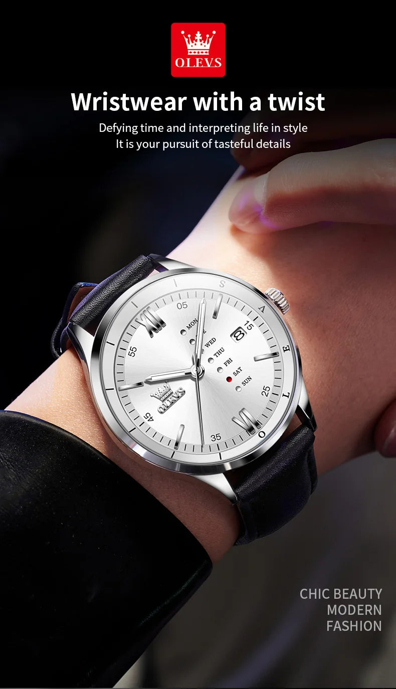 Reloj de Cuarzo OLEVS 2931 para Hombre con Movimiento Japonés