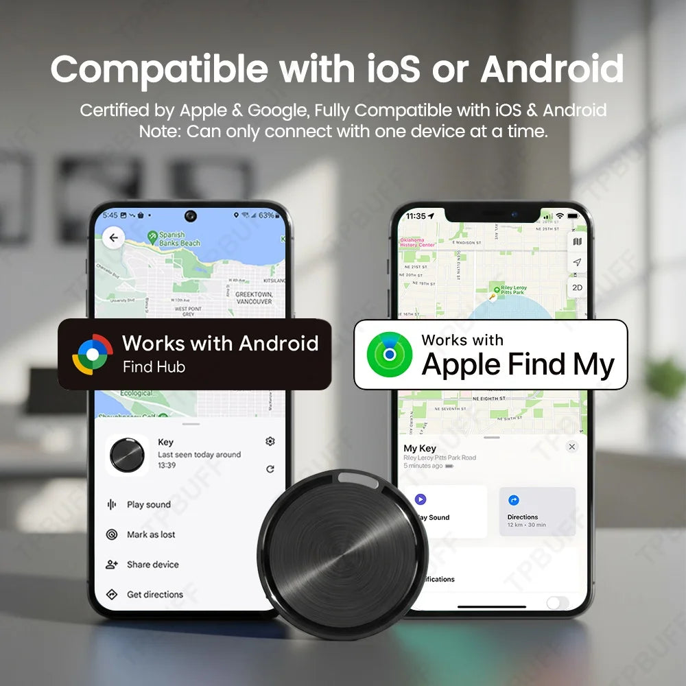 Localizador GPS de Doble Sistema iOS y Android, Etiqueta Inteligente GPS, Rastreador de Vehículos, GPS para Niños, Rastreador de Mascotas, Dispositivo Antipérdida, Find Hub