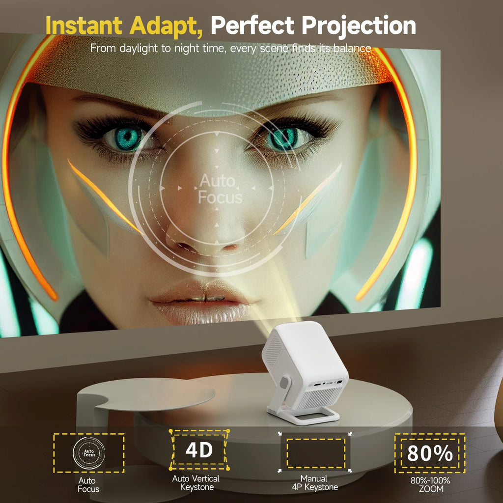 Magcubic HY310X 4K Mini proyector de enfoque automático con Full HD 1080P 420ANSI Android 11Keystone para proyector de soporte de cine al aire libre