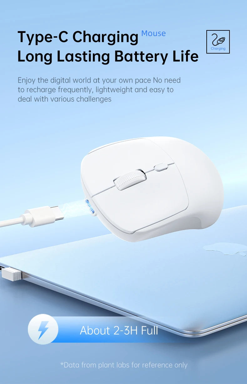 Ratón inalámbrico de 2,4G, USB, Bluetooth, ligero, 1600 DPI, ergonómico, silencioso, para juegos, Macbook, escritorio, portátil, iPad