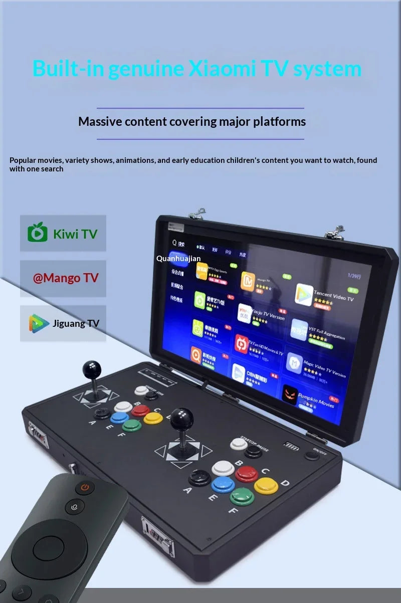 Máquina de Juegos Portátil de 20 Pulgadas, Plegable, con Doble Joystick, Sistema Dual, Máquina Integrada de Arcade para el Hogar, Pandora Moonlight Box