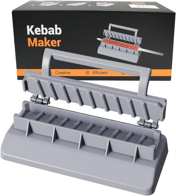 LMETJMA Prensa Grande para Hacer Kebab, Máquina Manual de Plástico para Hacer Kebab, Molde para Hacer Kabob, Brochetas para Barbacoa