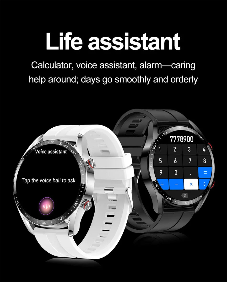 ECG + PPG Bluetooth llamada reloj inteligente hombres láser salud presión arterial Fitnes relojes deportivos hombre deportes impermeable Smartwatch + caja