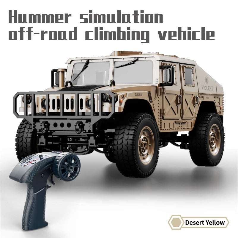 Coche RC Militar Crawler 4WD 2.4G 1:14, Vehículo Todoterreno con Accesorios