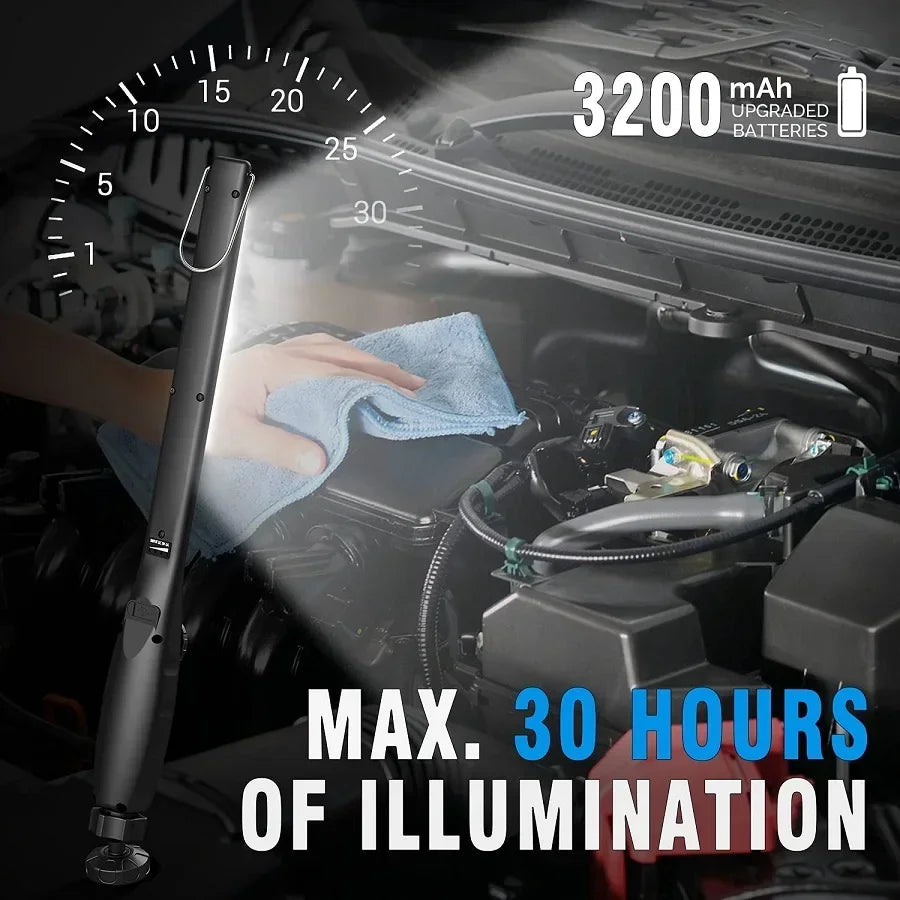 Lámpara de Trabajo LED COB Magnética Portátil Recargable 800 Lúmenes