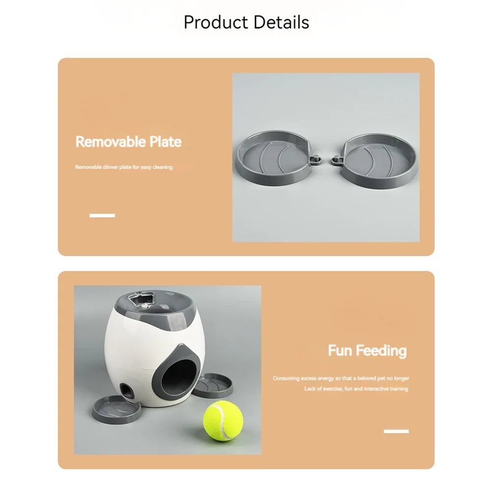 Lanzador automático de pelotas para perros, alimentador para mascotas, divertido lanzamiento inteligente, máquina de pelotas de tenis para perros pequeños y medianos, suministros