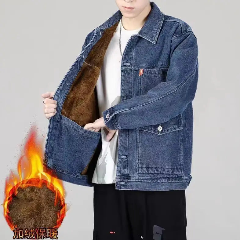 Chaqueta Vaquera de Invierno para Hombre con Forro de Borrego