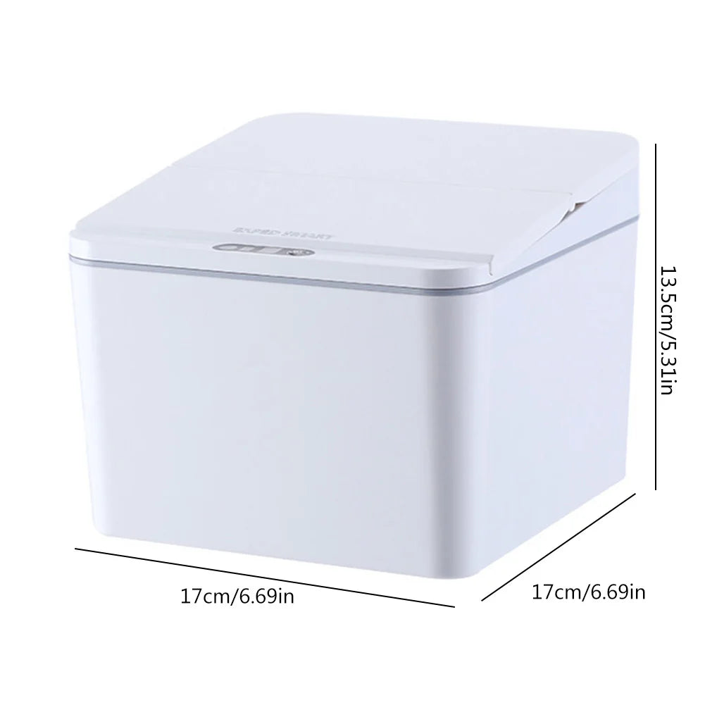 Papelera automática de escritorio con sensor por inducción, recargable USB, 4 L