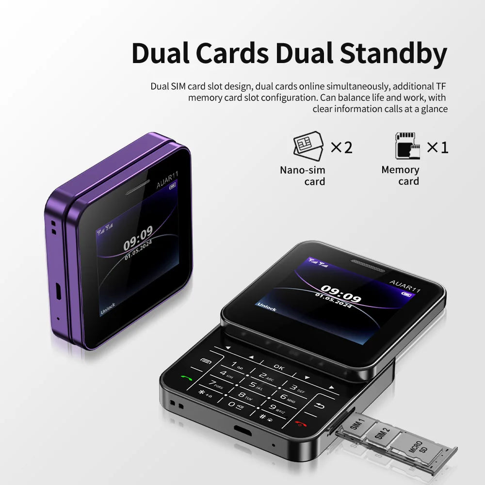 Teléfono SERVO AUAR11 Dual SIM 2G GSM Pantalla Giratoria 2.4"