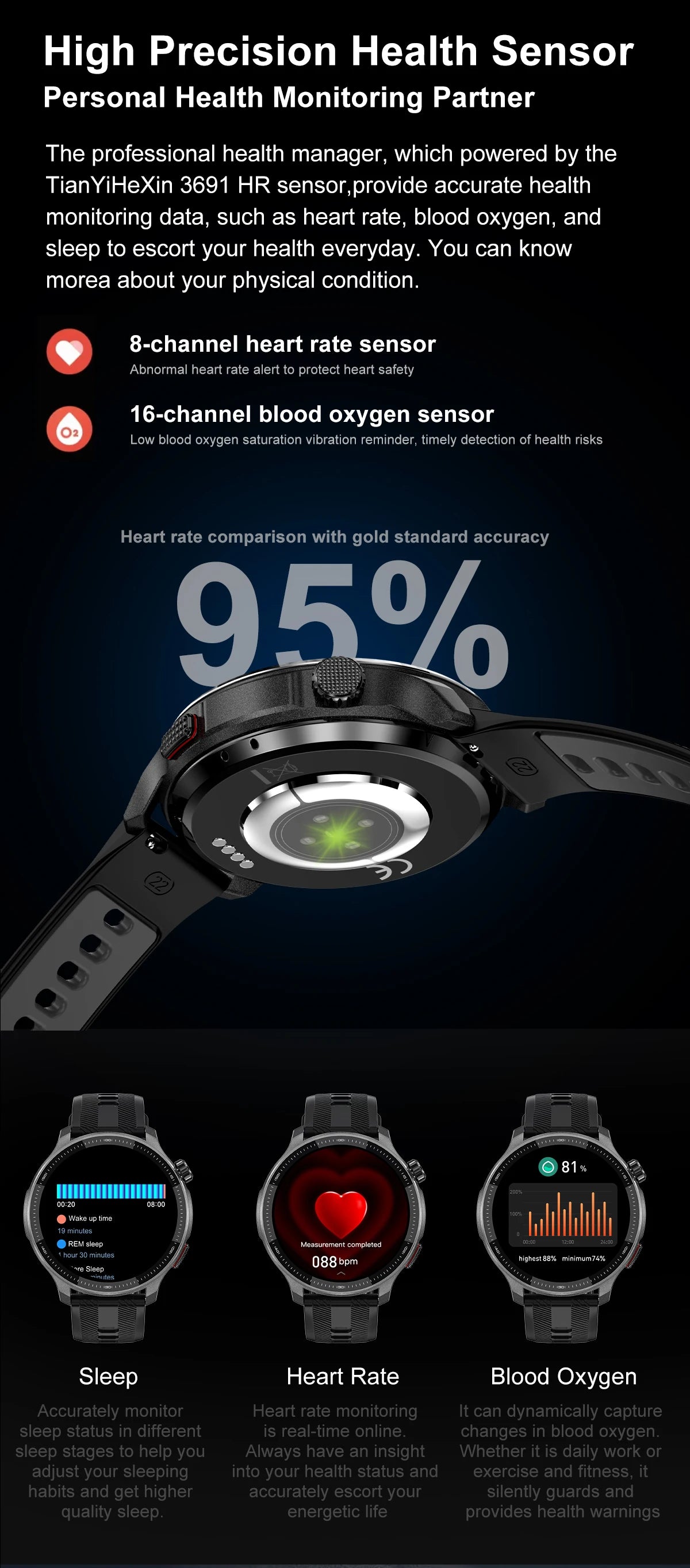 Reloj Inteligente 2026 con Mapa Sin Conexión, GPS Integrado, Posicionamiento Preciso, 4GB de Memoria, Brújula, Natación, Llamadas Bluetooth, Deportivo Militar para Hombre