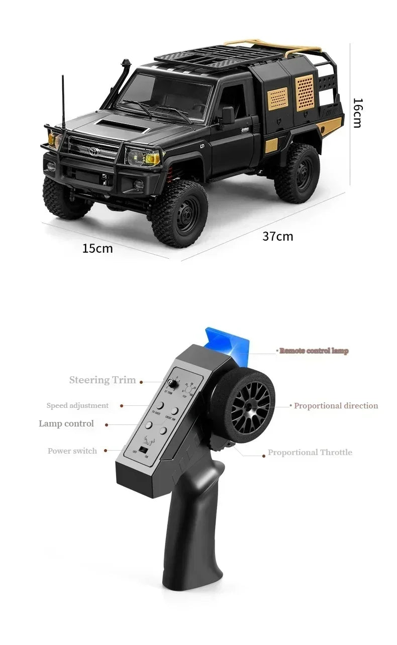 MN82 MN82S Toyota Rc 4x4 Rc CAR 2,4g 1/12 escala completa todoterreno Control remoto coche trepador de control remoto coche de juguete para regalo