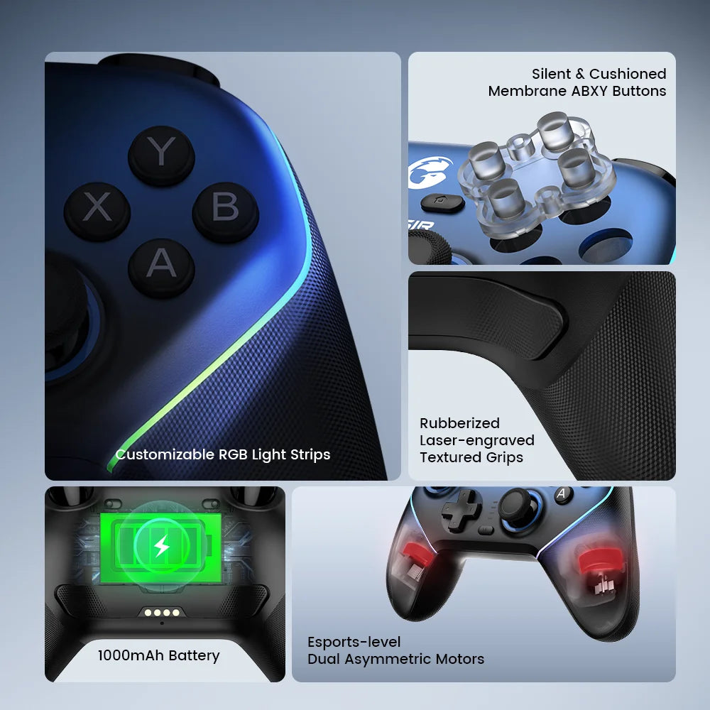 Gamepad GameSir Super Nova Bluetooth con base de carga controlador de juegos inalámbrico para Nintendo Switch 2 iPhone Android teléfono PC