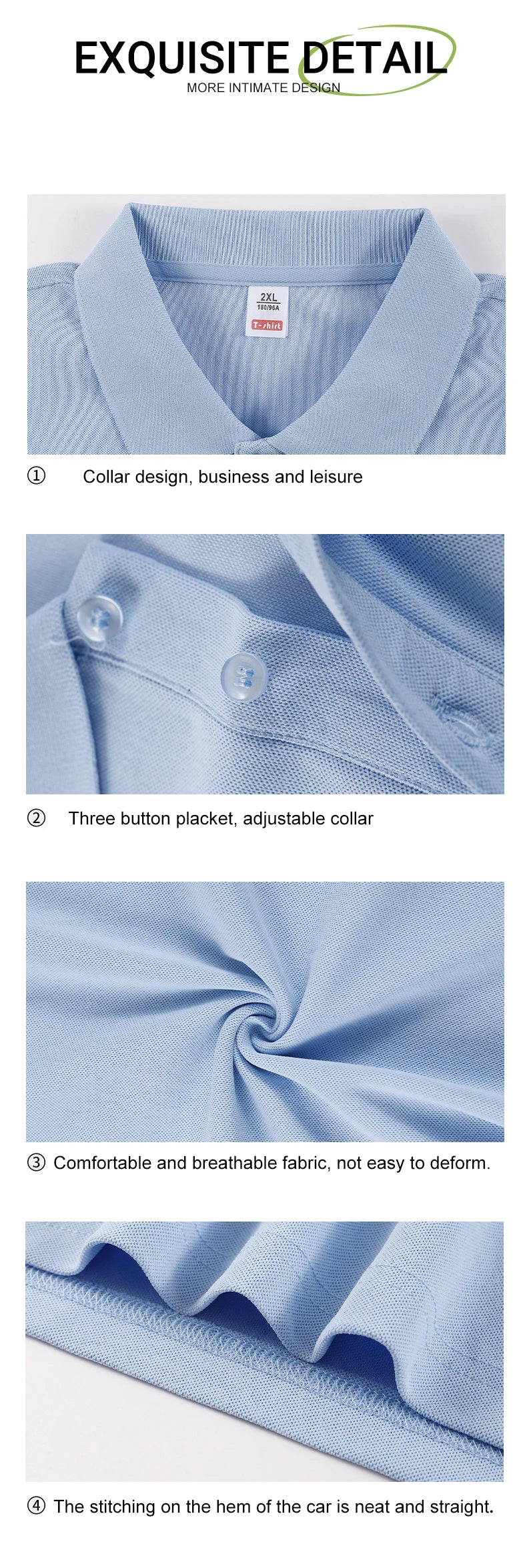 Polo de Manga Larga Ajustado para Mujer, Cuello con Solapa