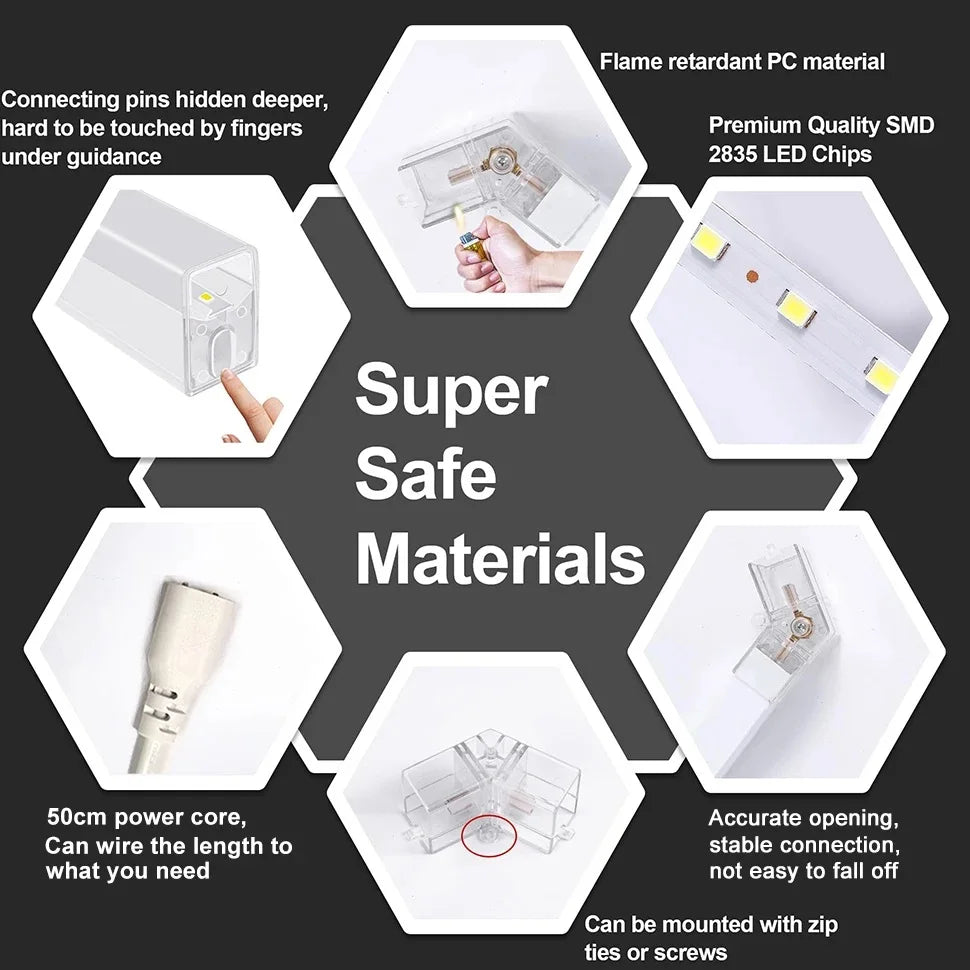 Luz LED hexagonal para garaje, 50000H, 6500K, ultrabrillante, para el hogar, gimnasio, barbería, detallado de coches, Bar, sótano, taller, iluminación de techo